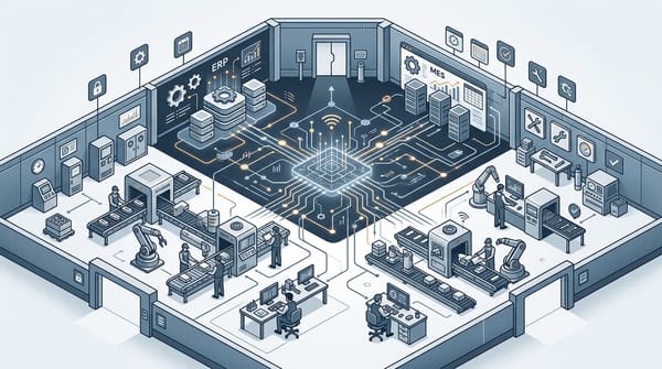 Sovereign AI execution layer connecting ERP, MES, maintenance, quality, procurement, and finance across a factory environment